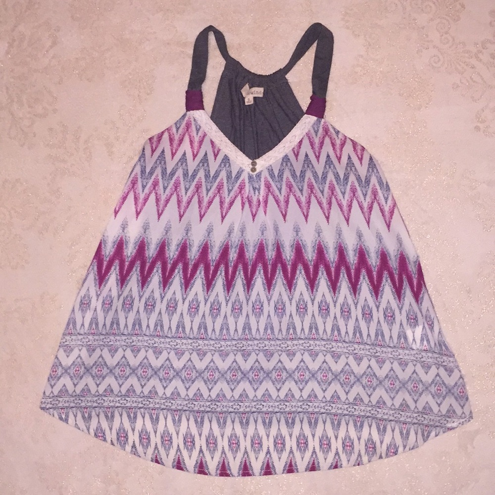 Flowy patterned tank top